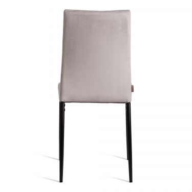 Стул Tetchair CAPRI mod. BC565-DC металл, флок, 43 х 53 х 92 см, Light grey светло-серый HLR14 / черный