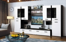 Набор мебели для гостиной Матрица Грация 1.2 МДФ глянец Венге/Венге шелк