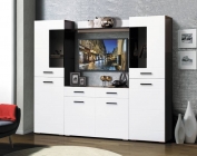 Набор мебели для гостиной Матрица Грация 2 МДФ матовый Каштан Львов/Серый