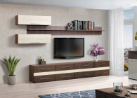 Набор мебели для гостиной Матрица Грация 9.1 МДФ матовый Венге/Дуб выбеленный