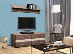 Набор мебели для гостиной Матрица Грация 9.2 МДФ матовый Венге/Черный/Бордо