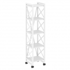 Стеллаж на колесных опорах - 5 полок Рива LOFT VR.L-MST.K-5.4 Металл белый Белый Бриллиант