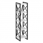 Стеллаж на регулируемых опорах - 5 полок Рива LOFT VR.L-MST.O-5.4 Металл черный Белый Бриллиант