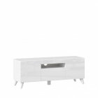 Тумба под ТВ Любимый дом Бруклин 1200 с опорами Белый глянец