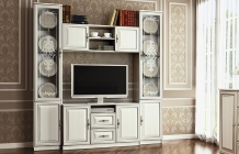 Шкаф комбинированный Олмеко Габриэлла 06.87 Вудлайн кремовый Аруша венге