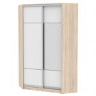 Шкаф-купе Аларти YA-230х1250-2ДСС-Белый-D4D3