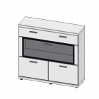 Комод Альтерна Корано Бм.Кор-86 Белый